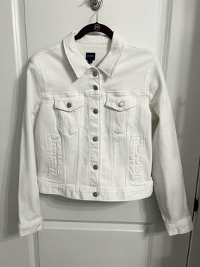 J. Crew Denim Jean Jacket White Washed
